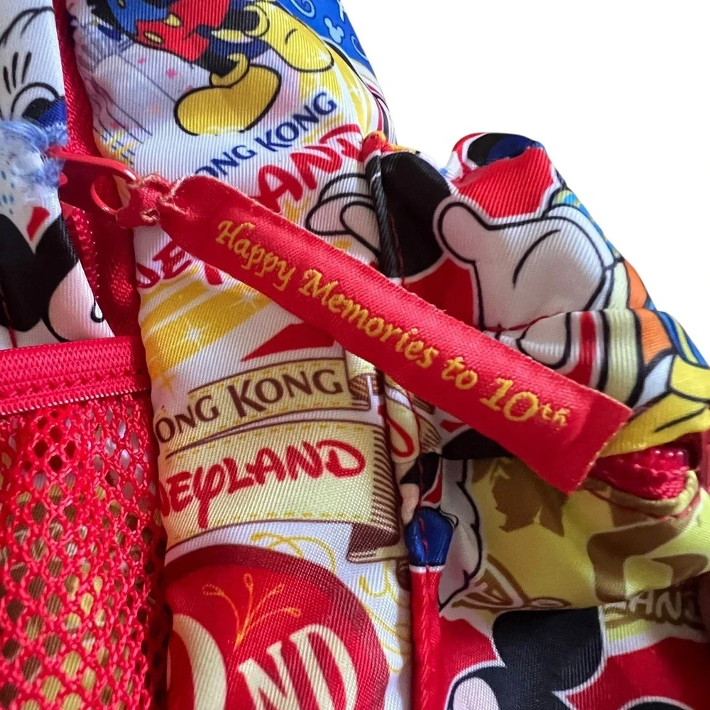 Disney Hong Kong Disneyland 10th‎ Anniversary Mickey Mouse Backpack Bookbag
